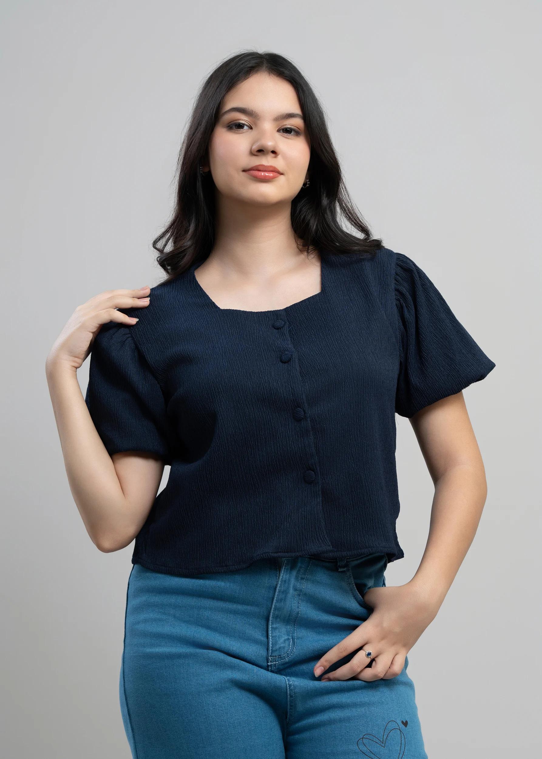 square-neck-puff-blouse