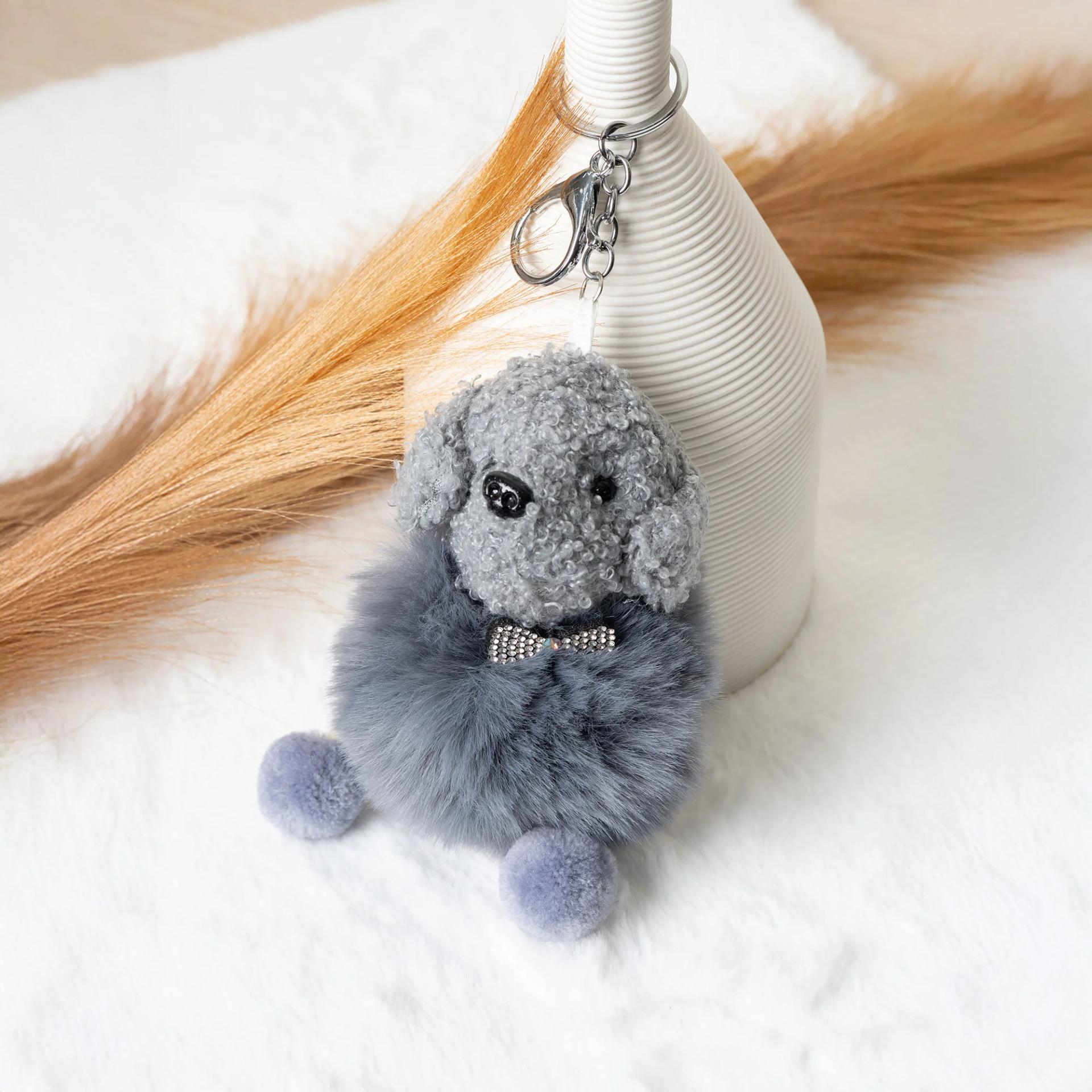 cute-grey-plush-poodle-dog-keychain