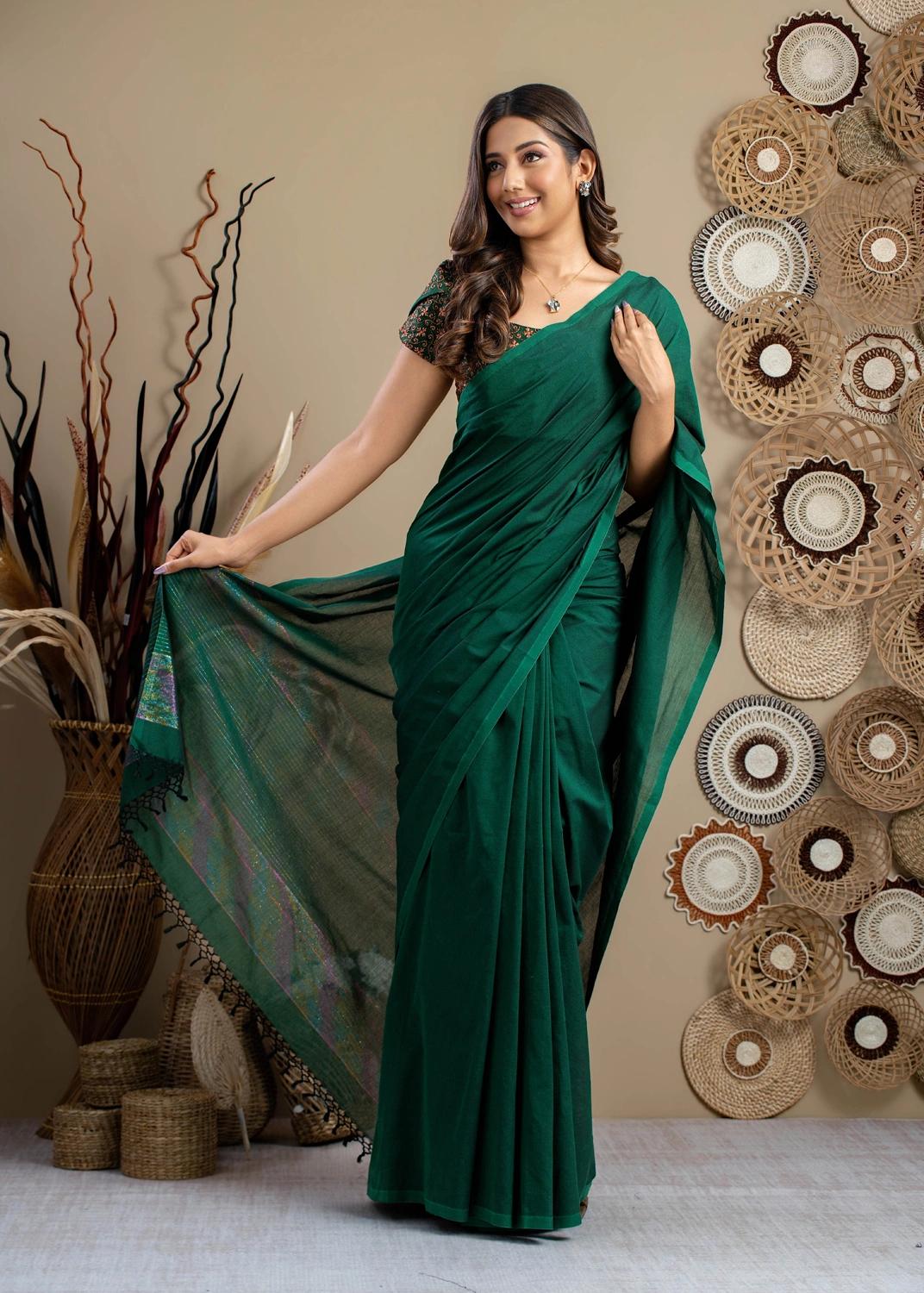 green-handloom-cotton-saree