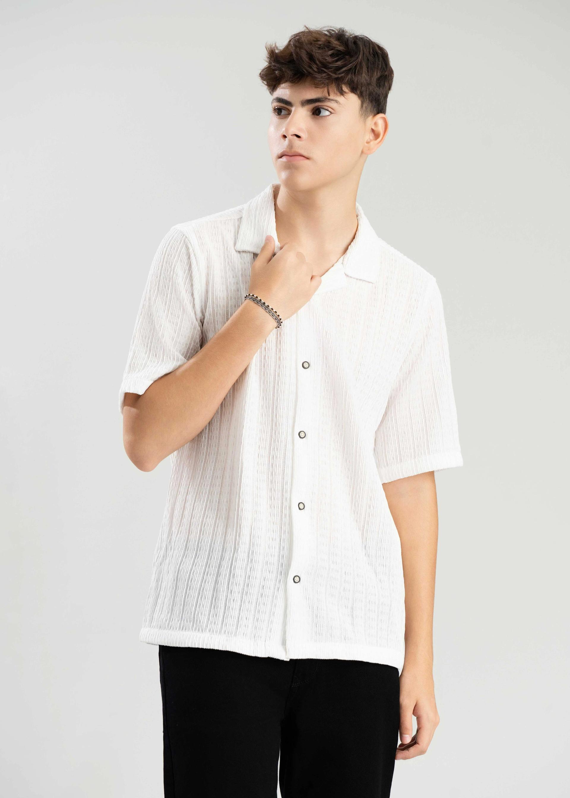 mens-white-knit-buttondown-shirt