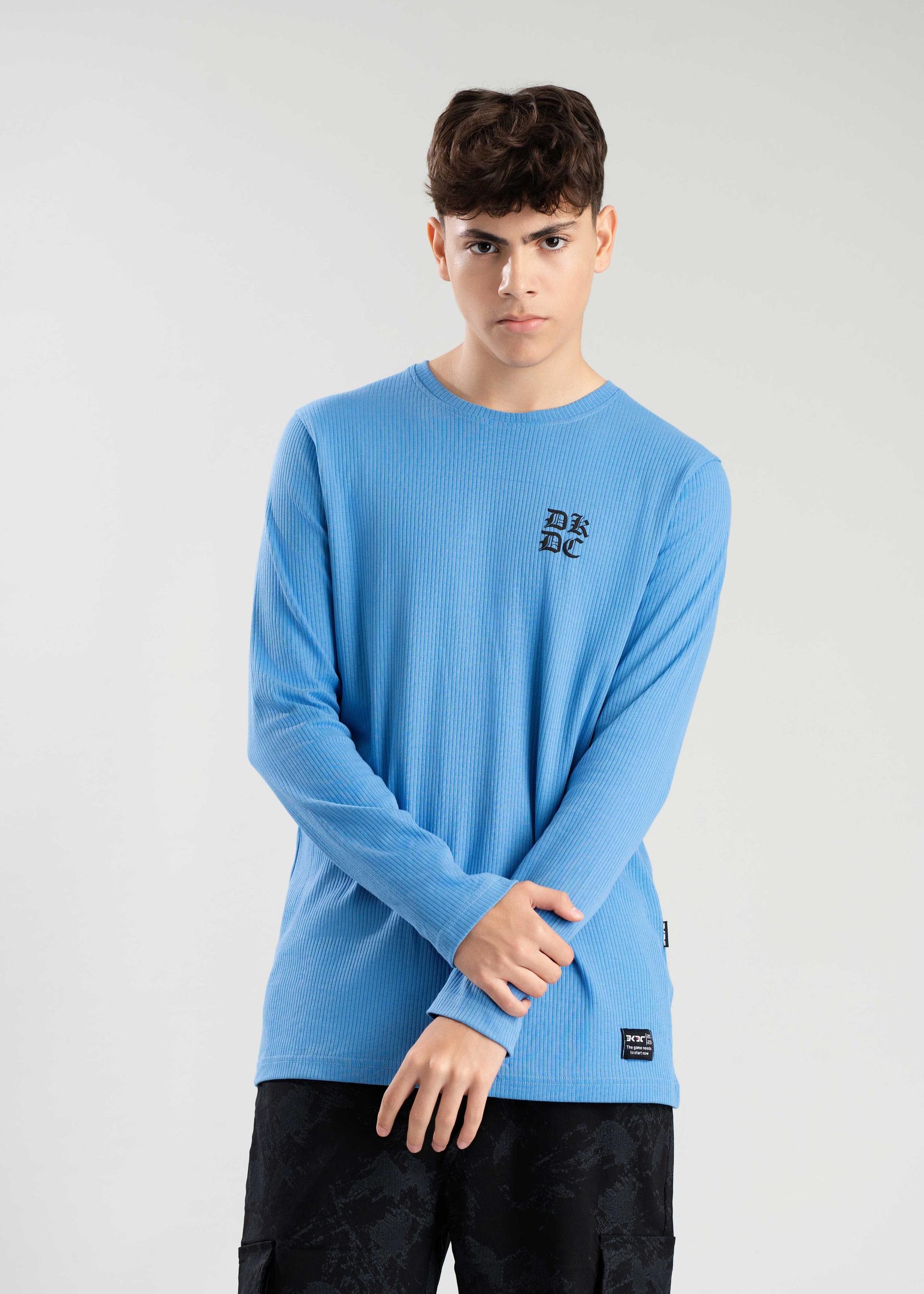 mens-blue-crew-neck-ribbed-tee